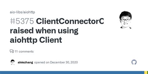 Client () @client. . Aiohttp clientconnectorcertificateerror